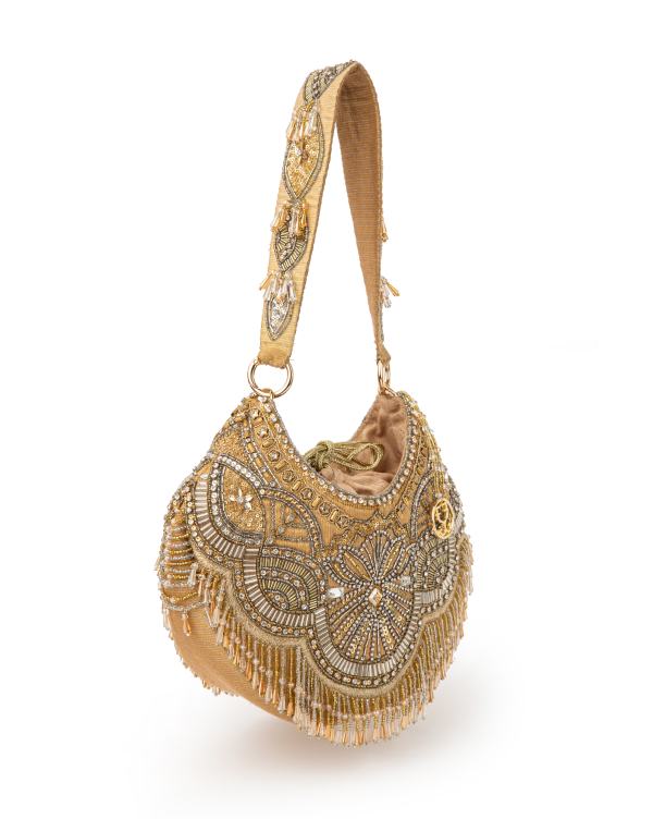 Bold in Gold : Potli (With Embroidered Handle) - Image 4