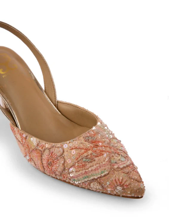 Coral Cracker : Salsa Mule Heels - Kareena Kapoor Khan x Fizzy Goblet - Limited Edition - Image 3