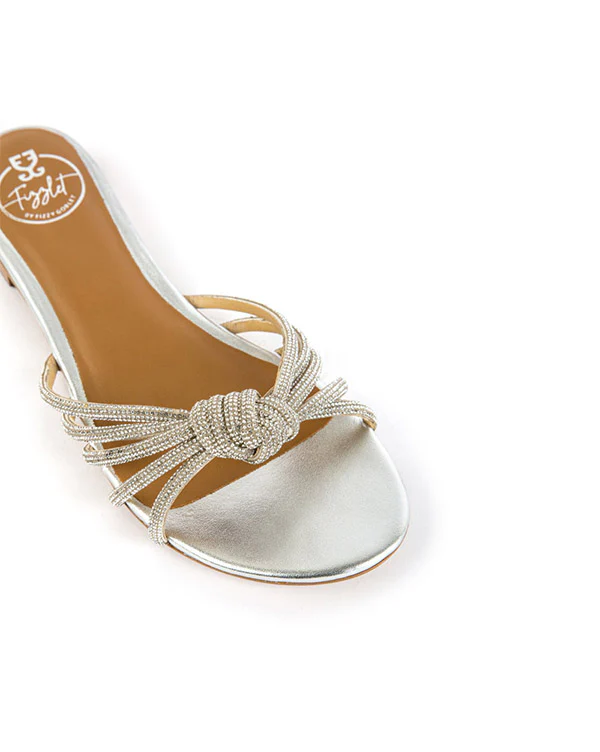Mambo : Knot Flats - Silver - Image 3