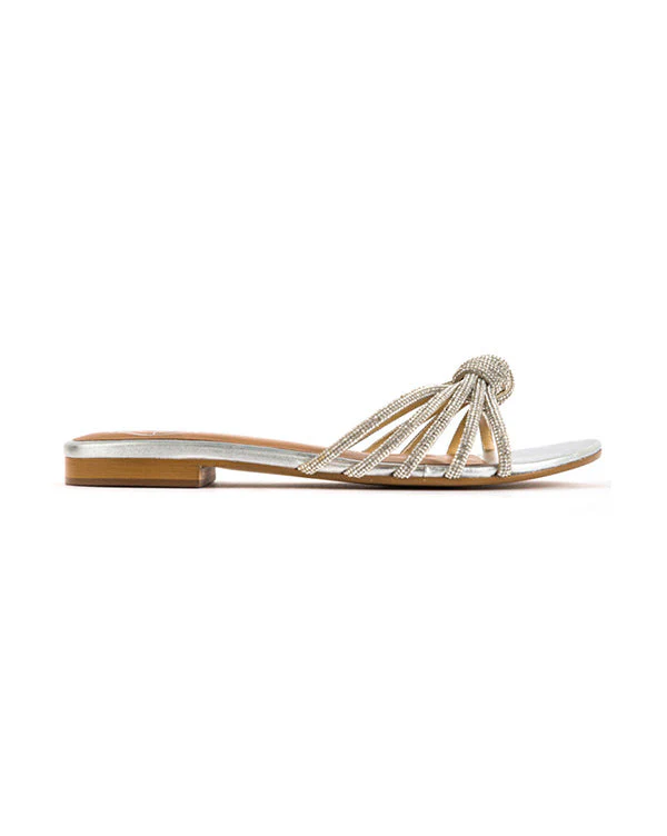 Mambo : Knot Flats - Silver - Image 4