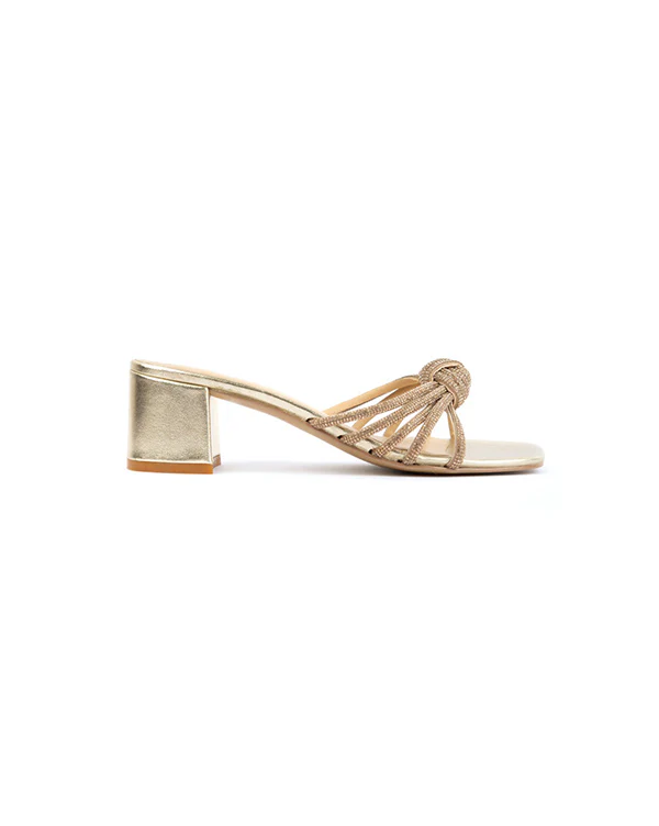 Mambo : Knot Heels - Golden - Image 4