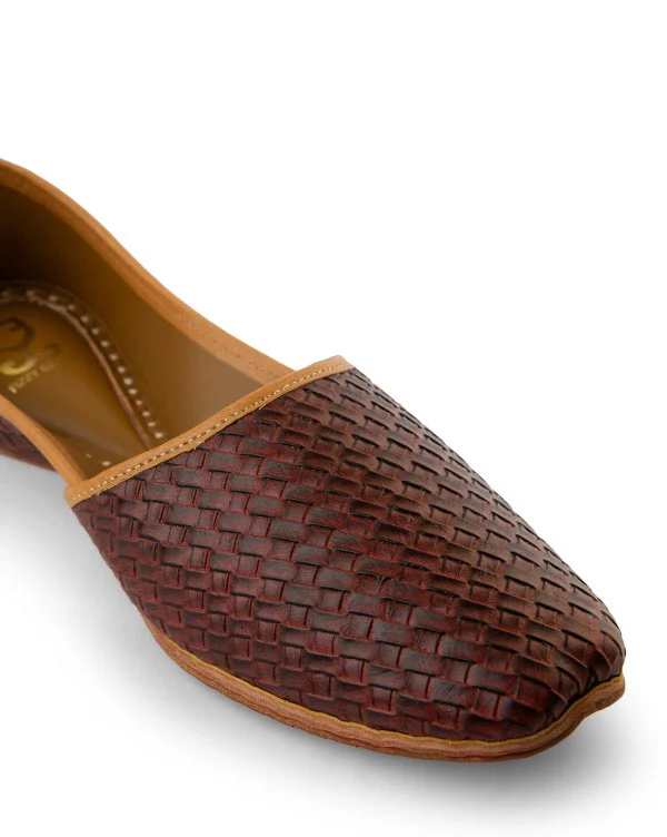 Pattern-Breaker Brown : Juttis For Men - Image 3