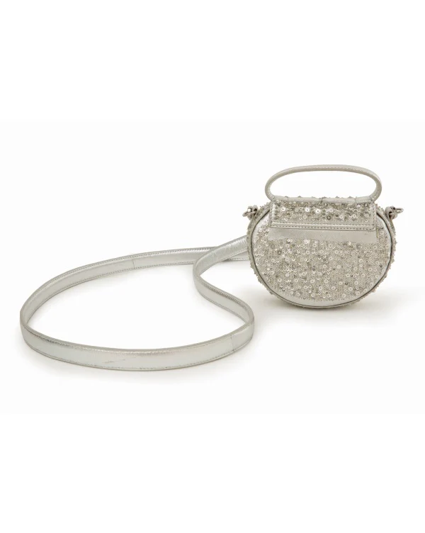 The Micro Bag Leather : Silver - Image 4