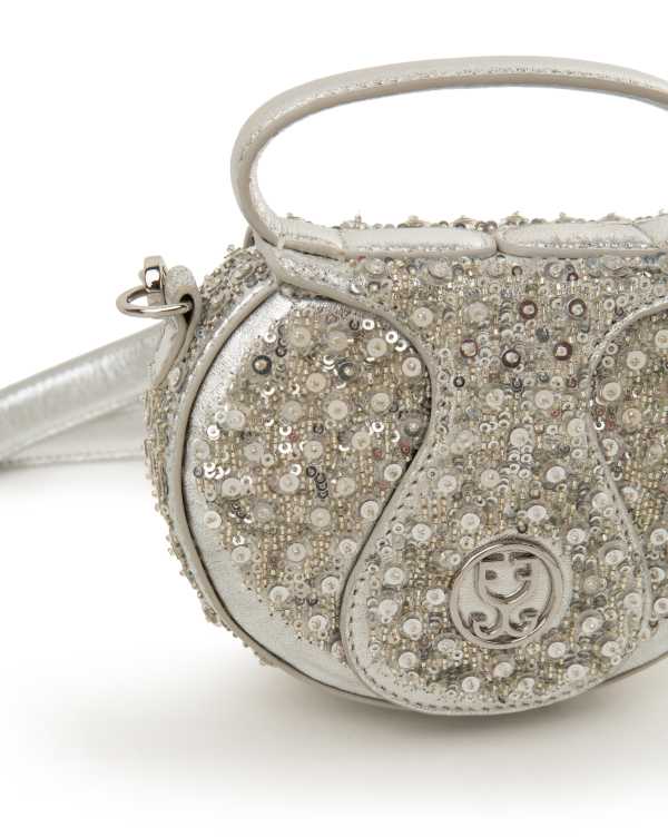 The Micro Bag Leather : Silver - Image 5